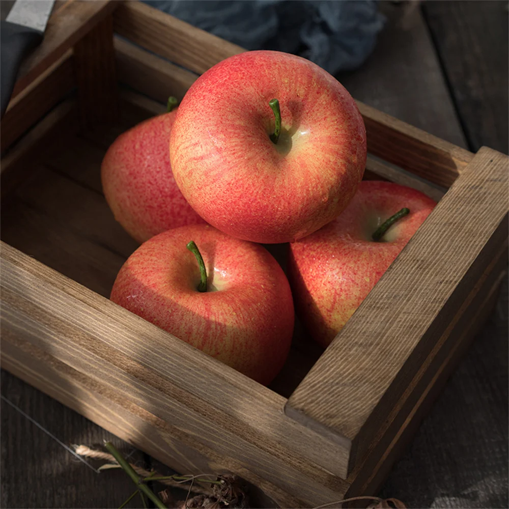 

2 Pcs/Lot Apple fake fruit props home table desktop Shop Store festive party decorations Artificial Simulation fruit Apple model