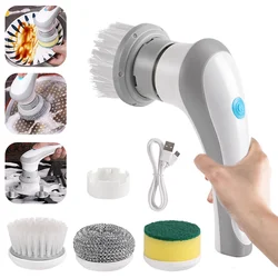 Electric Cleaning Brush Bathroom Wash Brush Dishwashing Kitchen Cleaning Tool USB Handheld Bathtub Electric Brushes Sink Cleaner