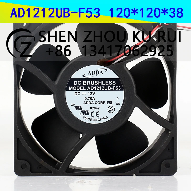 

ADDA High air 12 В 0,70 А 12038 120X120X38 мм 12 см корпус преобразователя громкости трехпроводной AD1212UB-F53 охлаждающий вентилятор