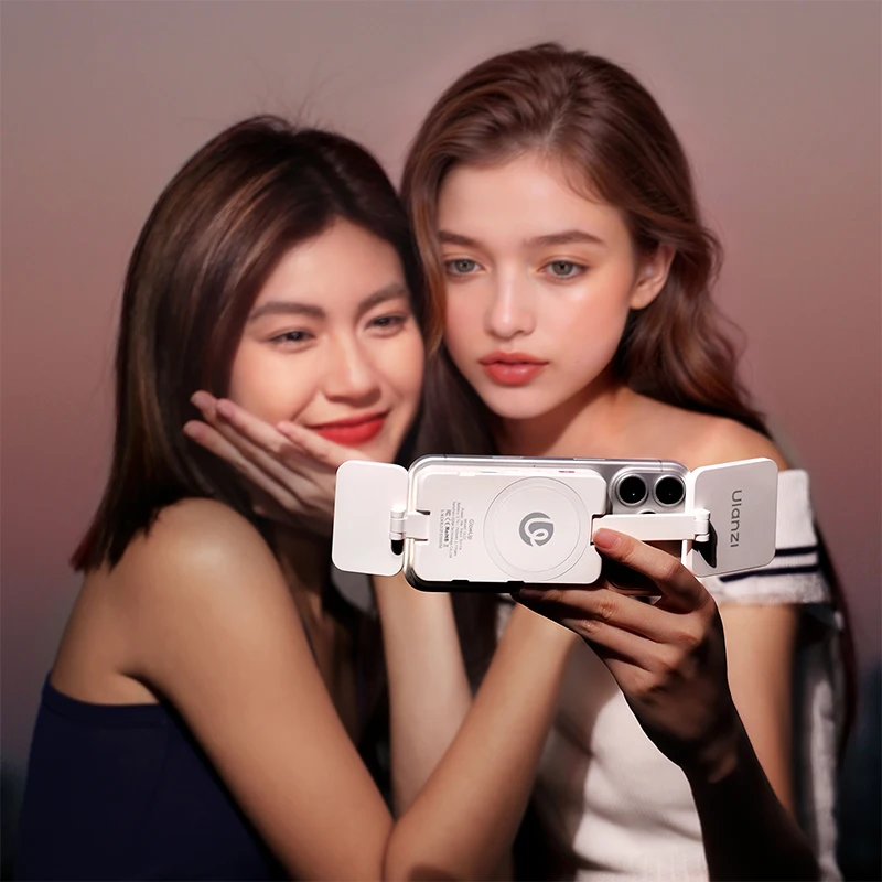 Ulanzi GL01 GlowUp Fill Light Dubbelzijdige Verlichting voor iPhone 17 16 15 Android Smartphone voor Vlogs Selfies Reisvideo’s Livestreaming