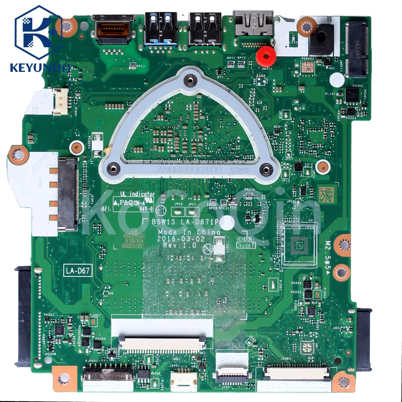 Imagem -06 - Placa-mãe do Portátil para Acer B5w1s La-d671p Es1572 4405u i3 i5 i7 6th Gen Nbgd01100 Nbgd011002 Testado Completo