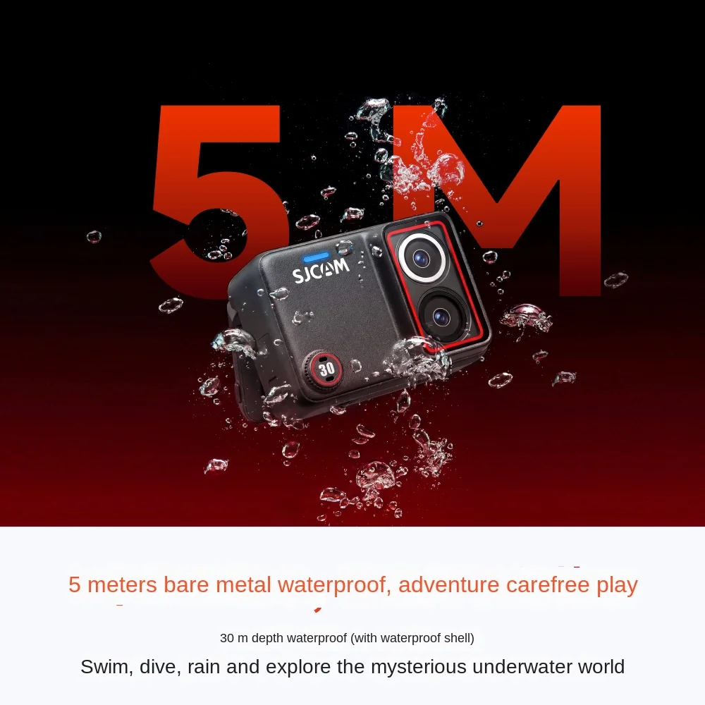 SJCAM SJ30 8K Action Camera 20FPS with Day Night Lenses Wireless Mic SteadyMotion 2.0 System Low Light Capability