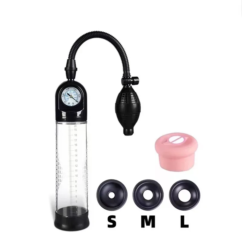 Male Penis Enlargement Pump Physical Penis Pump Cock Extender Pump Dick Trainer Penis Enlarger Vacuum Pump For Men Glans Sex Toy