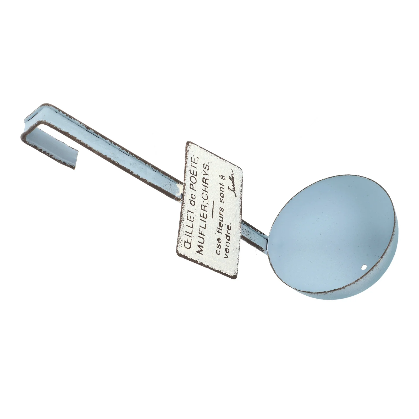 

Hanging Iron Flower Pot Spoon Design Decorative Metal Planter for Patio Yard Indoor Outdoor Plants Cute Succulent Container