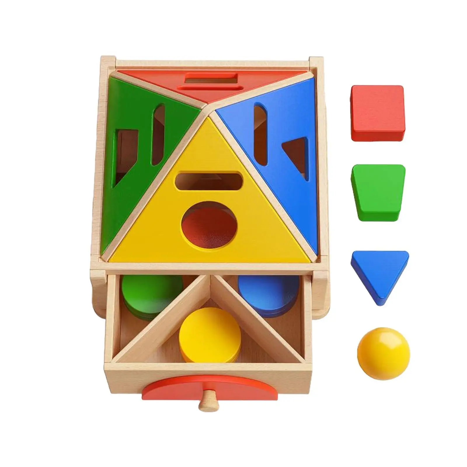 Color Shape Sorter Toy Montessori Toys Class Activity Early Learning Color Shape Sorting Box Game for Girls 1 2 3 4 Year Old