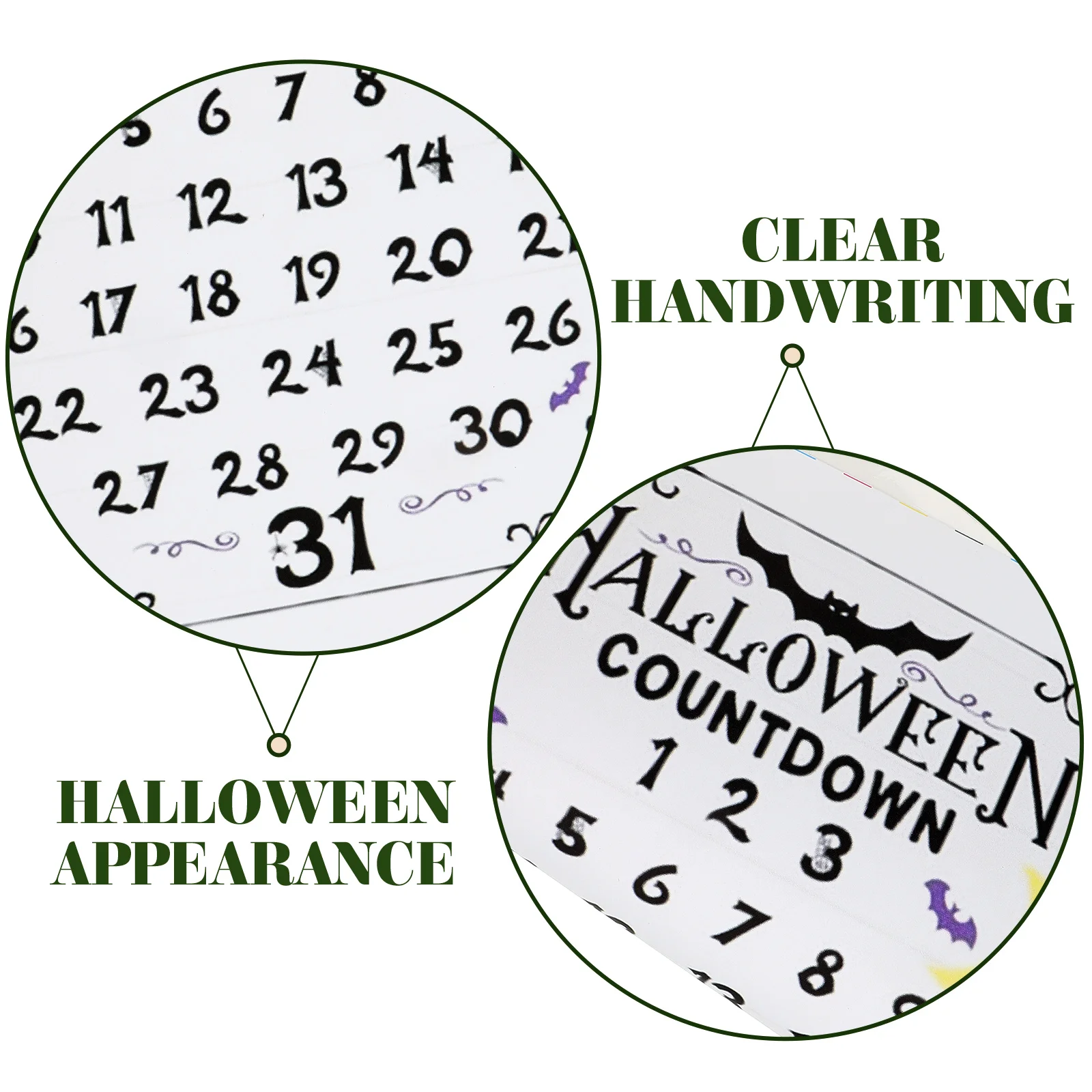 

Wall Halloween Advent Countdown Decorative Logo Calendar Decorations Calendars for Children