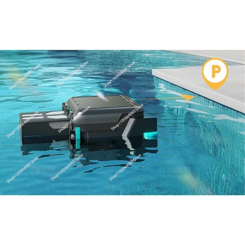 Robot Vacuum Cordless Pool Surface Cleaner with Automatic Flat Panel Suction Solar Charging Robot Cleaner