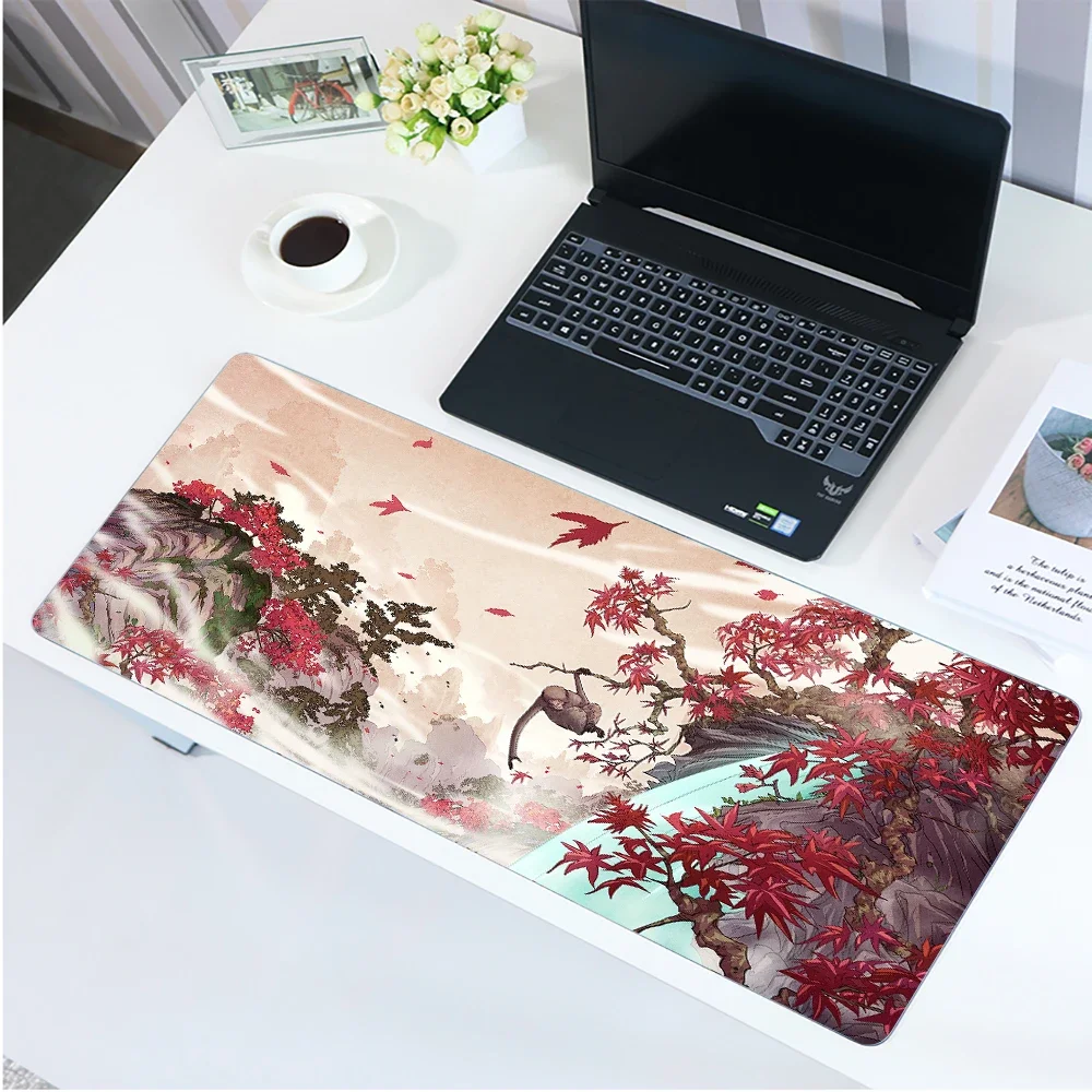 

Коврик для мыши с героями мультфильмов HD, красивый пейзаж, горный пик, нескользящий натуральный каучук, компьютерная периферия, коврик для ноутбука, стола, пейзаж