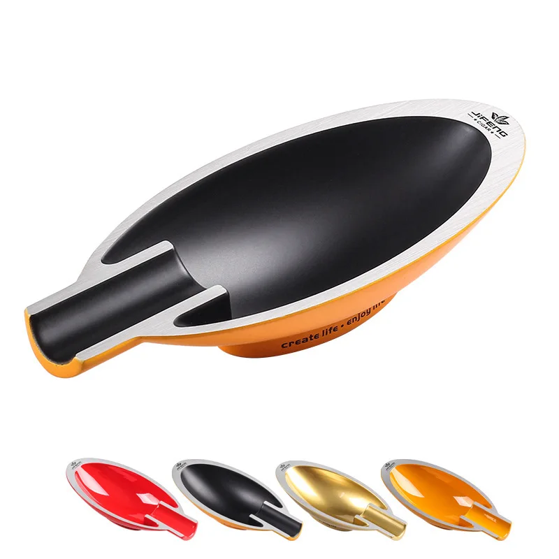 Large Mouth Portable Cigar Ashtray Zinc Alloy Electroplated Durable Diameter Cigar Holder for Smoking Accessories