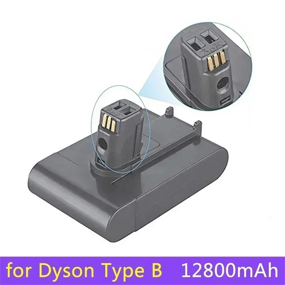 สําหรับ Dyson V6 V7 V8 V10 ประเภท A/B 12800mAh แบตเตอรี่ทดแทนสําหรับ Dyson Absolute เครื่องดูดฝุ่นไร้สายเครื่องดูดฝุ่น