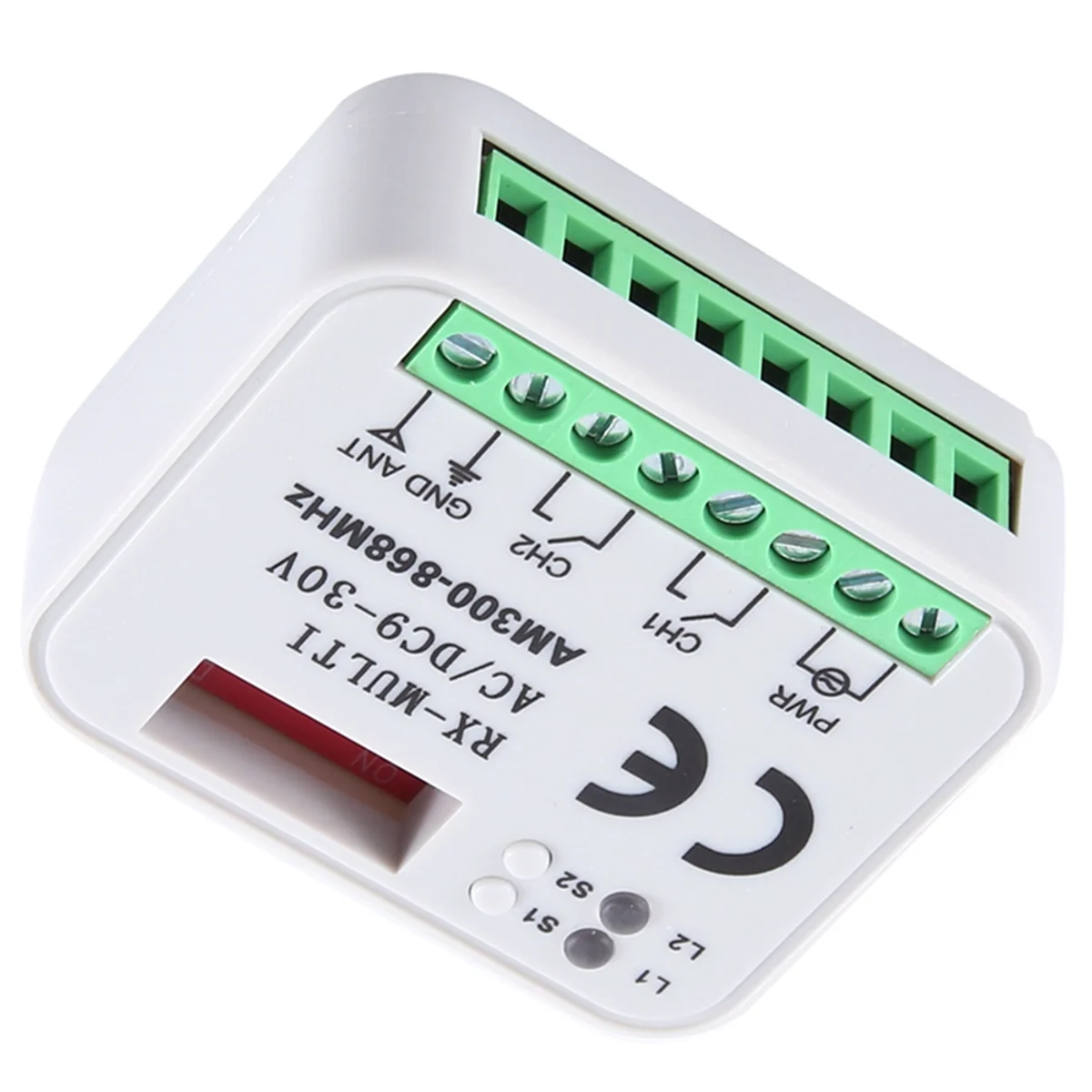 QA88X Universal Garage Door Opener Switch with 2 Remote Control RX Multi Frequency 300-868Mhz Receiver 9-30V 2CH Relay Module