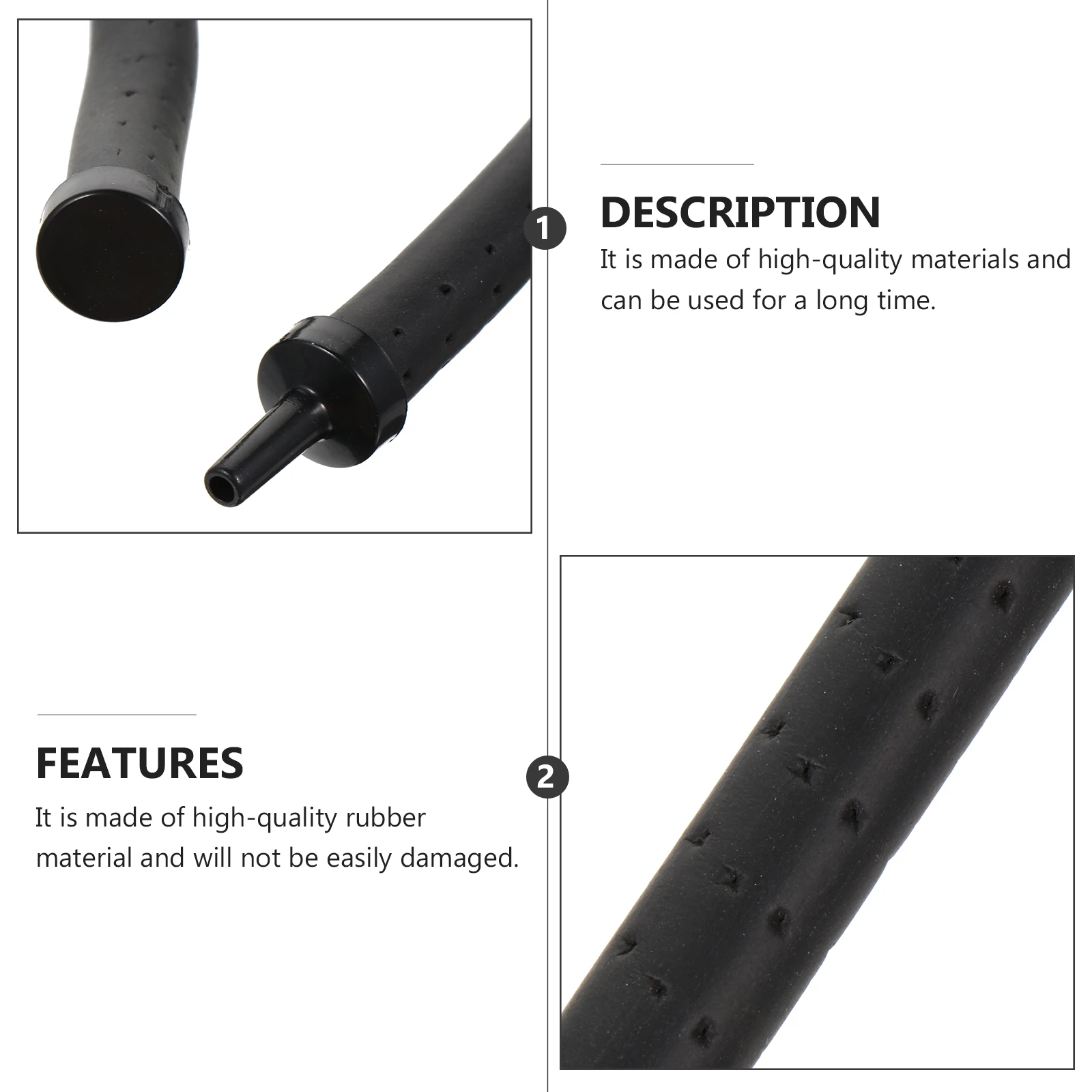 

2Pcs Oxygen Bubble Strips Fish Tank Aquarium Air Diffuser Black Tube Flexible Design Even Bubbles Pet Supplies