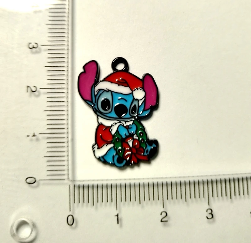 Cartoon 10pcs Christmas Charm Jewelry Accessories Enamel Necklace Earring Pendant Diy Making Craft Supplies Alloy