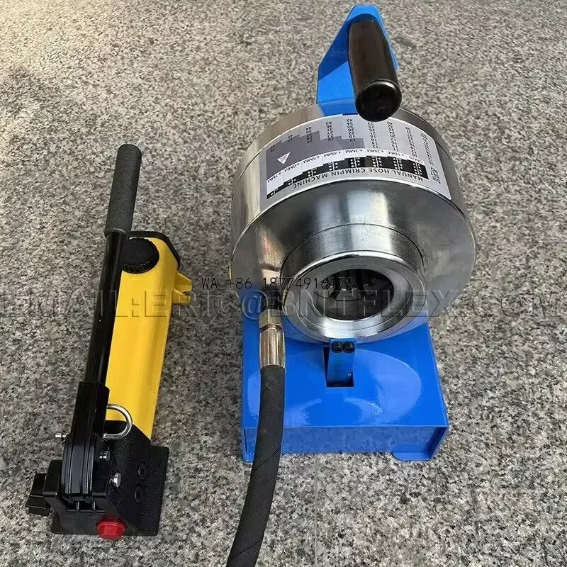 wmwmnu Split-Body Hand Operation Hydraulic Hose Crimper High Pressure Hydraulic Hose Pressing with 8 Sets of Molds
