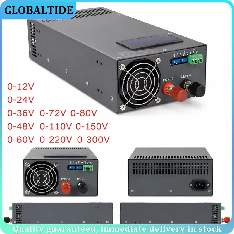 2000W Adjustable Switching Power Supply 12V 24V 36V 48V 60V 72V 110V 220V CC CV Variable Voltage Current Regulator