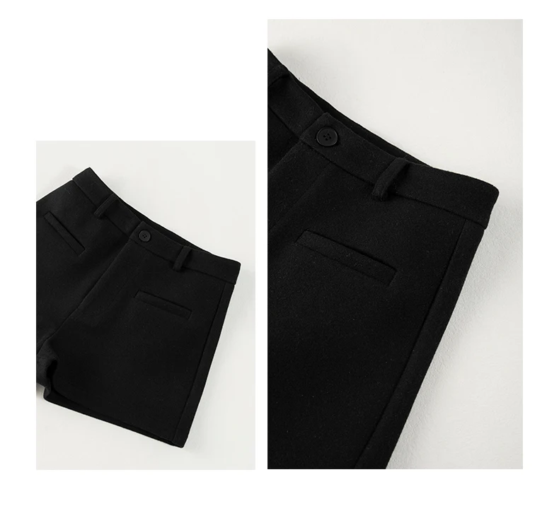 Heiße Mädchen-Shorts aus Wollmischung, elegante, hochtaillierte, schmale A-Linien-Shorts, stylisch, sexy, ultrakurz für Herbst und Winter – Detail 19