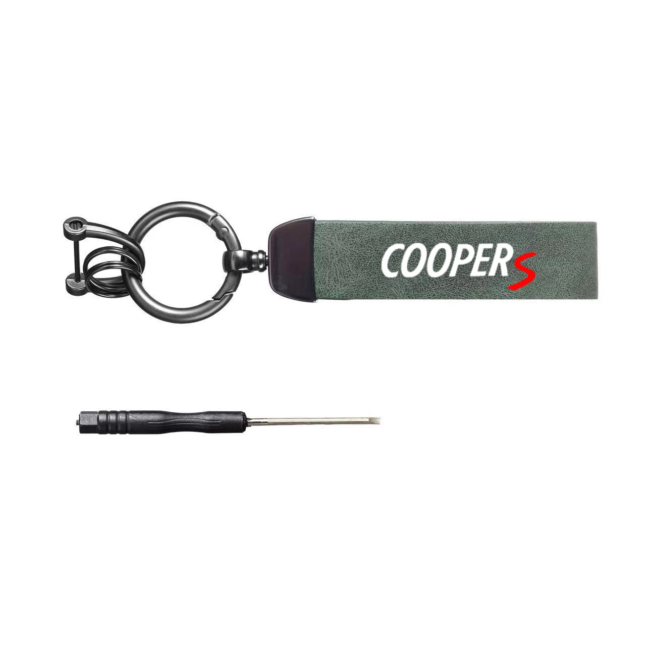 COOPERS  style motorcycle carbon fiber leather and luxury suede keychains, horseshoe buckles, and jewelry buckles