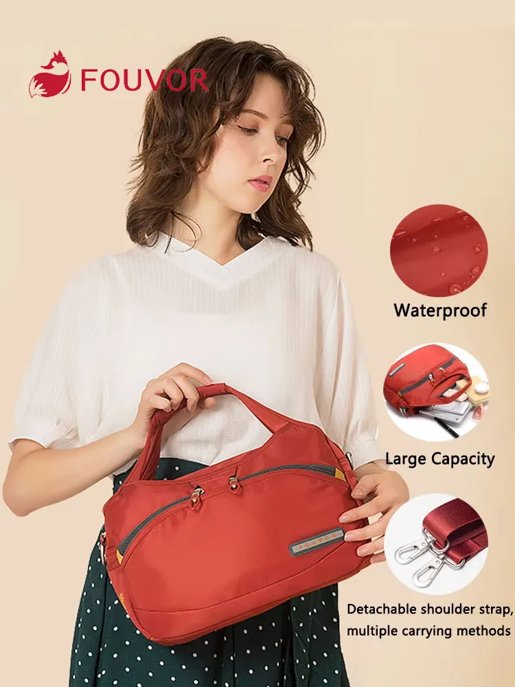 Fouvor 2024 New Fashion Oxford Handbag for Women Nylon Large Capacity Canvas Bags Female Shoulder Casual Messenger bag 2587-10