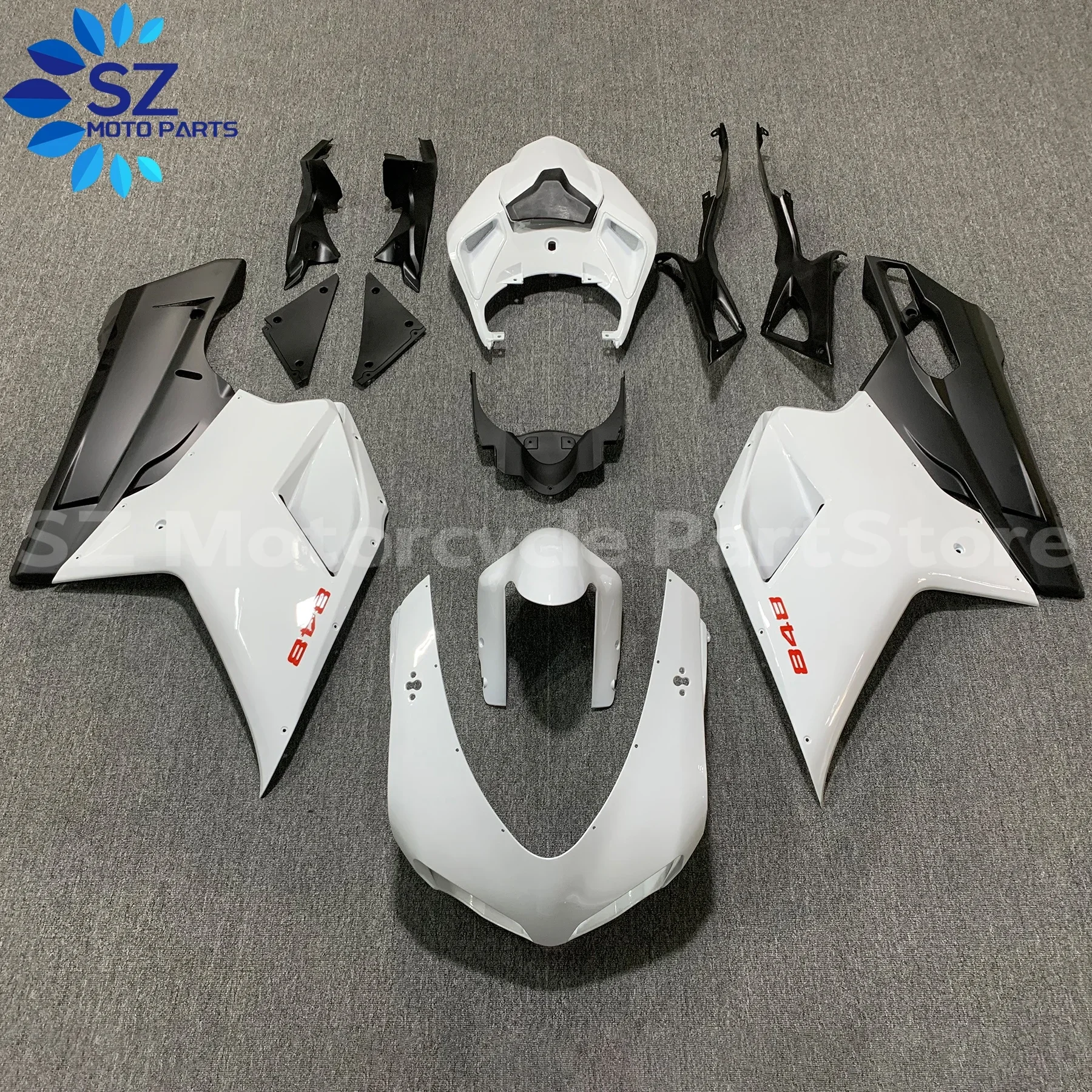 

Bodywork plastic fairing kit for Ducati 848 1098 1198 07 08 09 10 11 fairings set 848 1198 2007-2011