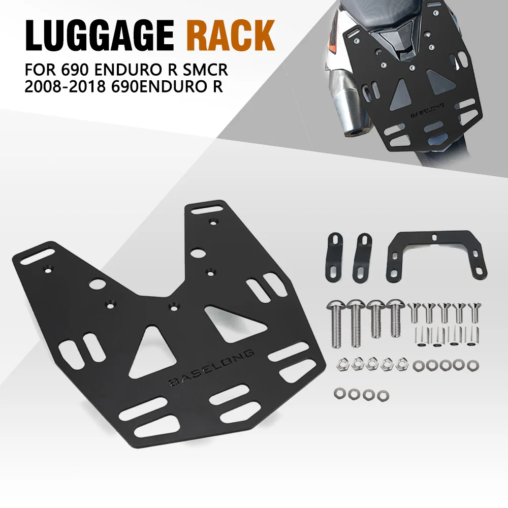 For  690 ENDURO R SMC R 2008-2018 Motorcycle Aluminium Parts Rear Luggage Rack Cargo Top Case Carrier Support Bracket 2017
