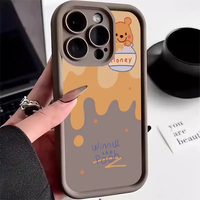 Disney Winnie Pooh Honey Jar Phone Case For Iphone 15 14 12 13 11 Pro Max XR XS X 12 13 MINI 7 8Plus Y2k Soft Silicone Cover