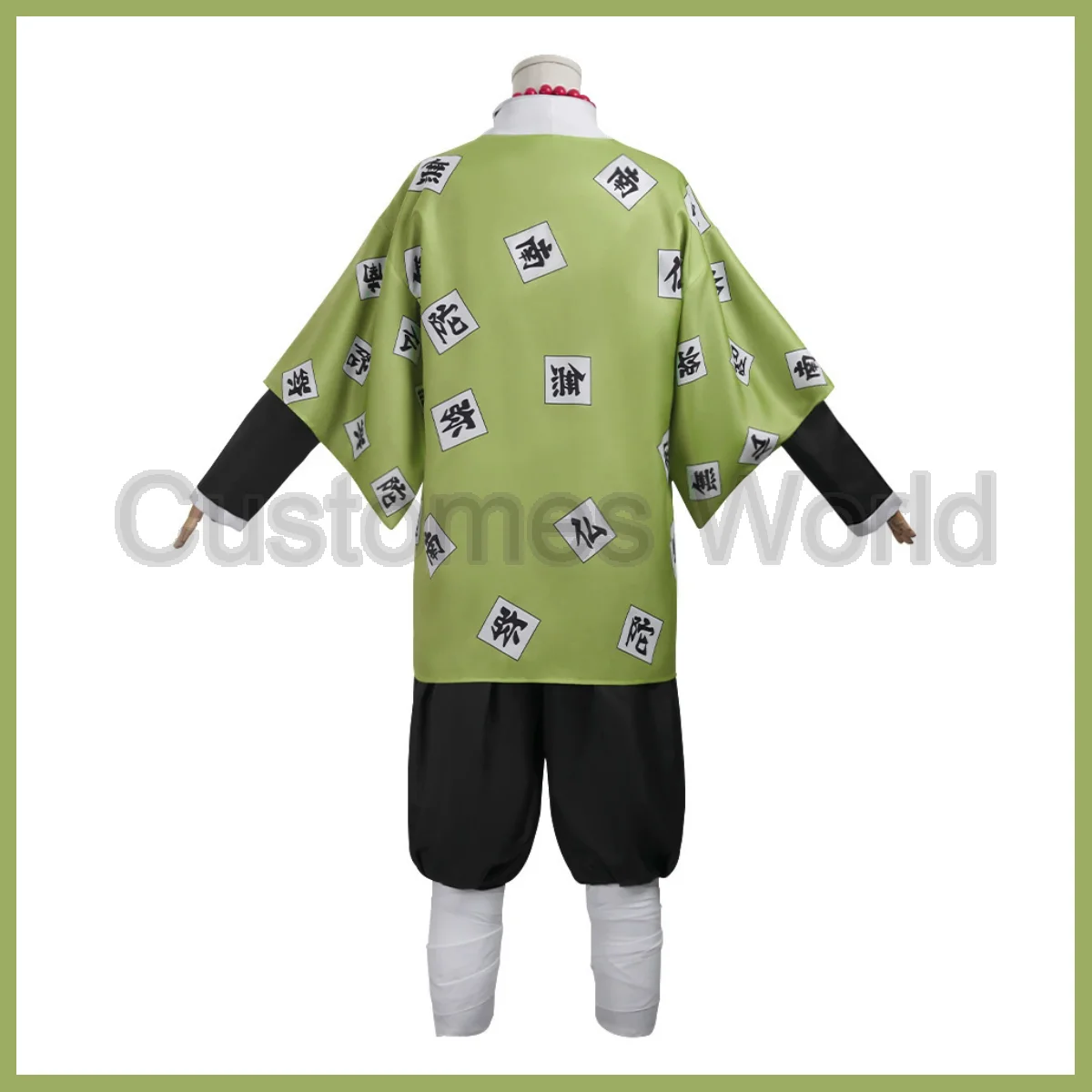 Anime Himejima Gyoumei Cosplay Costume Monk Printing Outer Drape Wig Team Uniform Bracelets Man Halloween Suit