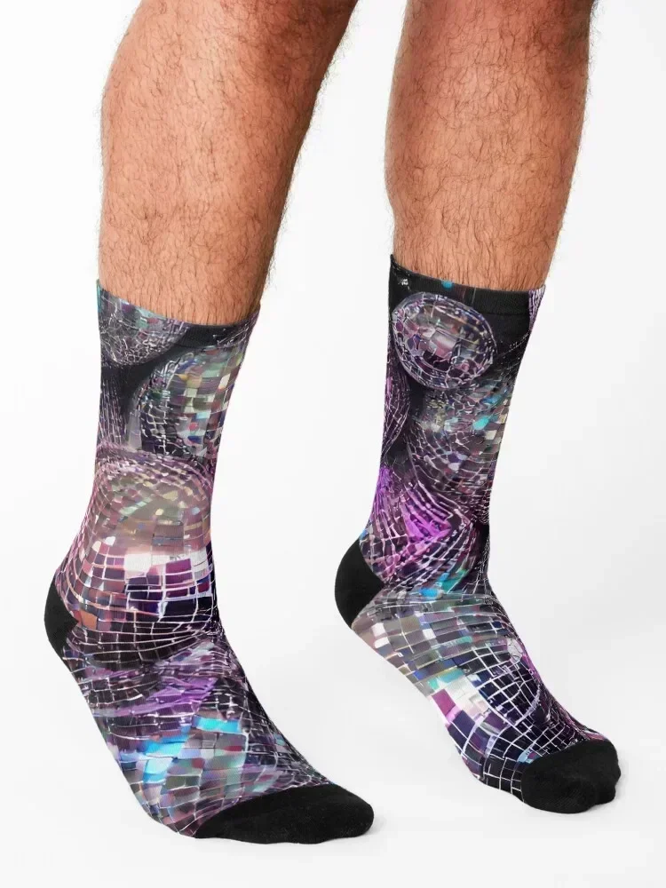 Classic Disco Balls Socks aesthetic Christmas men cotton high quality crazy Socks For Women Men's