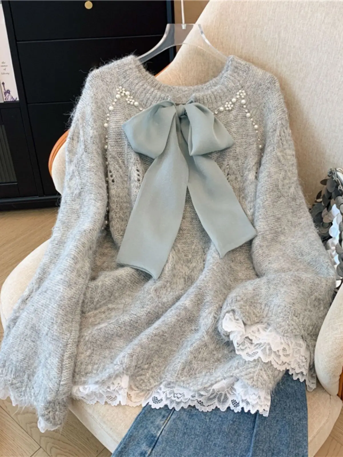 

Sweaters Jumpers Pullovers Women Dames In Cotton Acrylic Distressed Edge Rock Festival Concert Alternative Punk Grunge Scene Fit