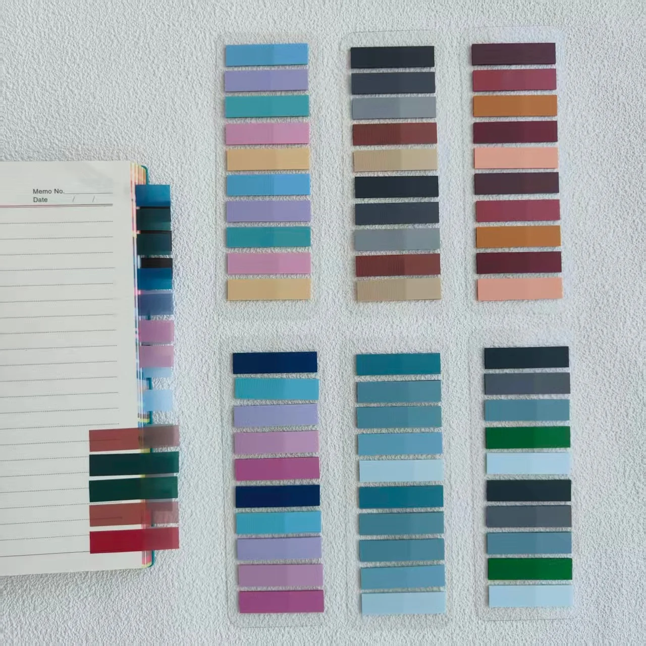 6 عبوات من علامات تبويب مؤشر الألوان الشفافة، ملصقات علامات صفحة الملاحظات اللاصقة للحيوانات الأليفة للوازم المدرسية المكتبية والطلاب والقرطاسية