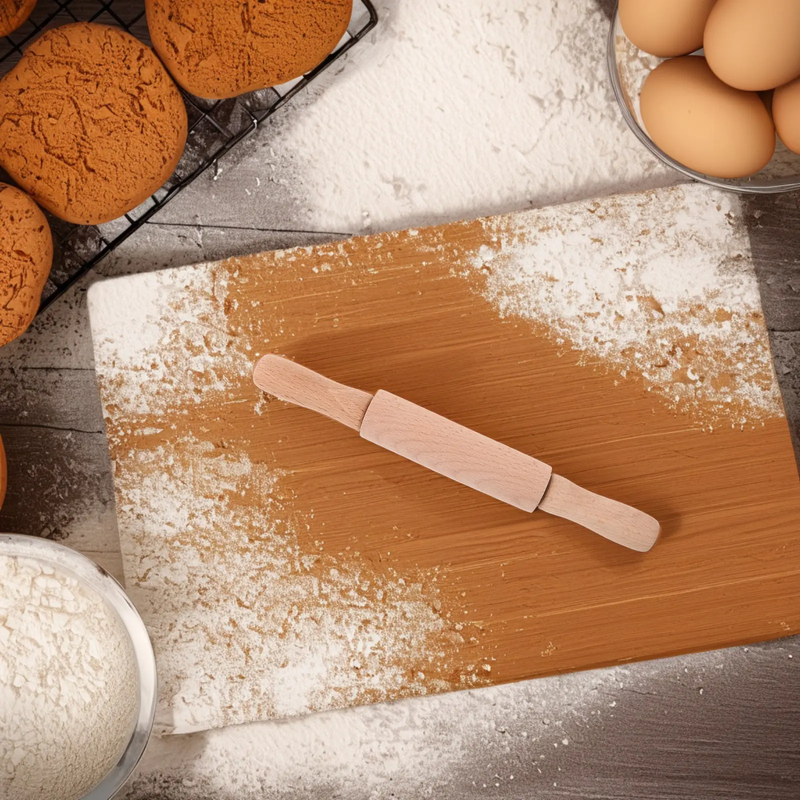 Mini rolo de massa de madeira  - Kitchen Roller Baking avaliação e preço