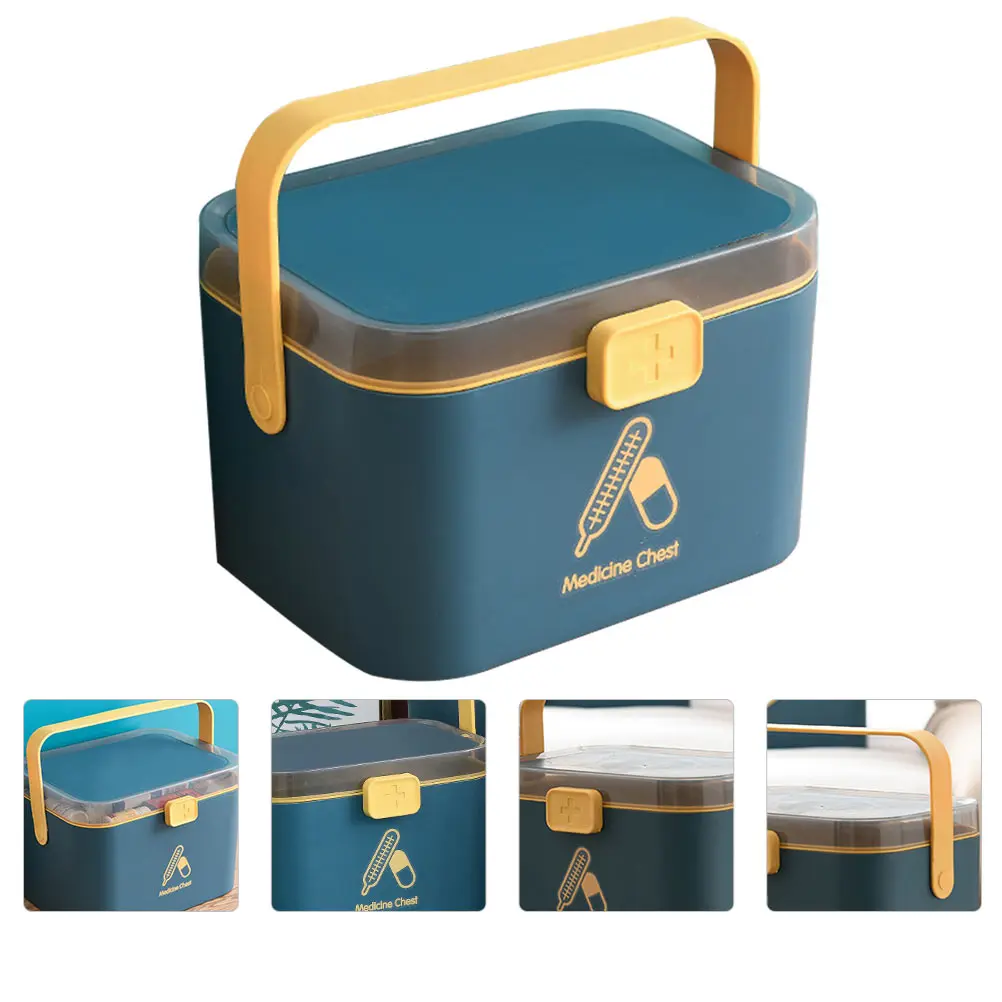 

Portable First Aid Box Medicine Case Cabinet Multi layer Pill ganizer Emergency Supplies Container
