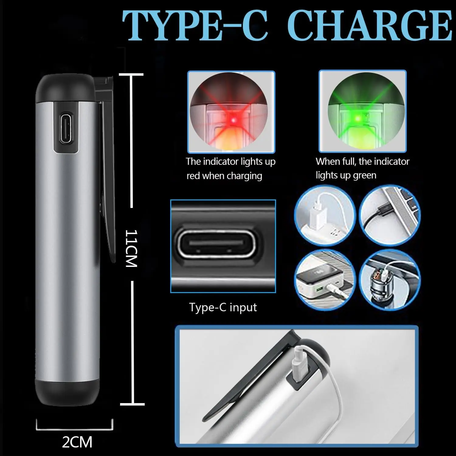 1/2 PCS Powerful LED Flashlight USB Rechargeable Flashlights Portable Torch with Magnetic Base Emergency Light COB Work Lights