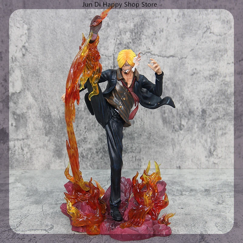 35cm One Piece Sanji Diable Jambe The Straw Hat Pirates Anime Figure Model Gk Statue Collection Desktop Decoration Ornament Toys