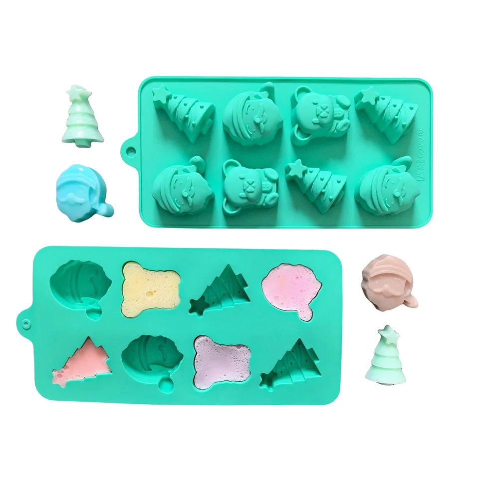 1 stampo in silicone a 8 cavità a forma di cioccolato koala natalizio, adatto per caramelle fai da te, budini, biscotti, teglie da forno