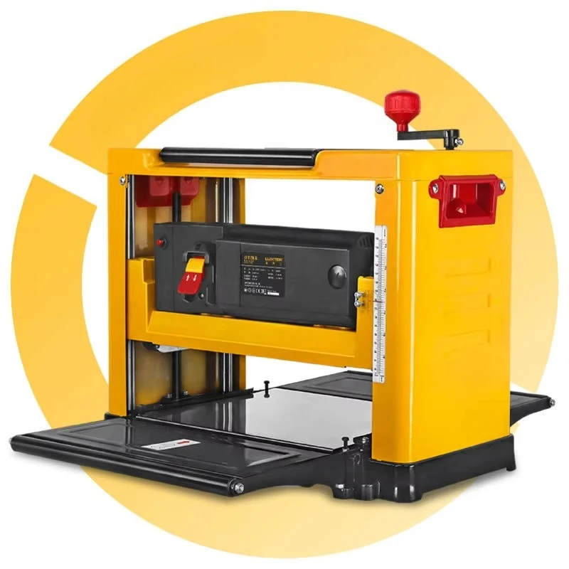 Household Wood Thicknesser Small Bench Planer High Power Electric Single Side Planing Machine for Woodworking DIY Workshop Use