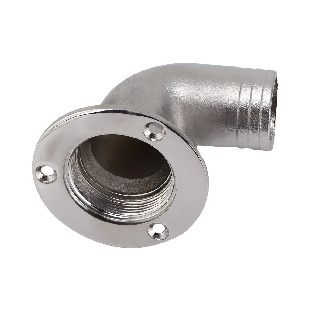 Drainage 1.5in OD Deck Drain Scupper 316 Stainless Steel Heavy Duty Marine Plumbing Fittings Scupper Cover Floor Drain