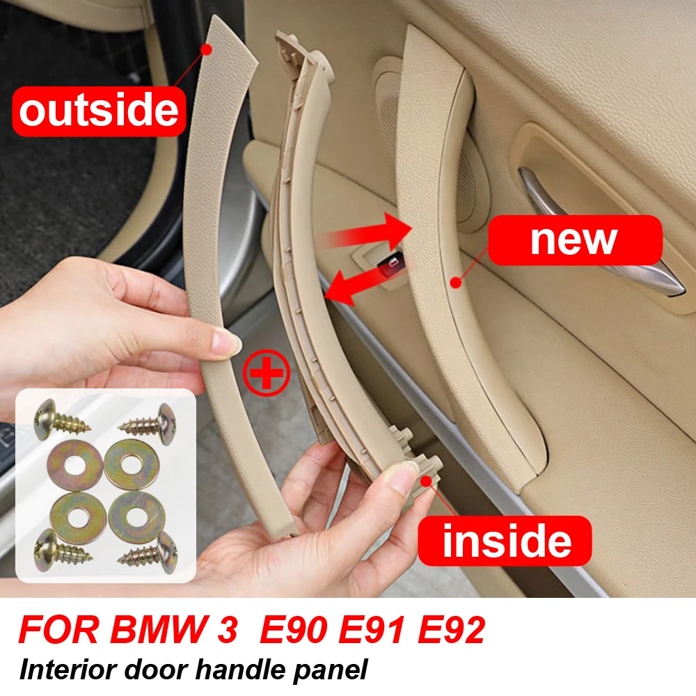 

For BMW E90 E91 For BMW 3-Series Car Inner Door Handle Panel Sedan Pull Trim Cover 51417230850 51419150335 51419150340