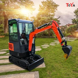 Mini digger micro compact hydraulic CE approved 1.3ton mechanical travel drive Laidong diesel powered excavator customized