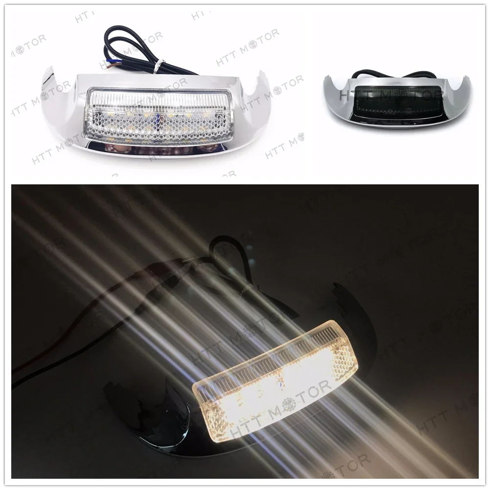 

Smoke Front LED Fender Tip Light Clear Lens for Harley Davidson FLHX FLHR 2014-2017 AftermarketMotorcycle Parts
