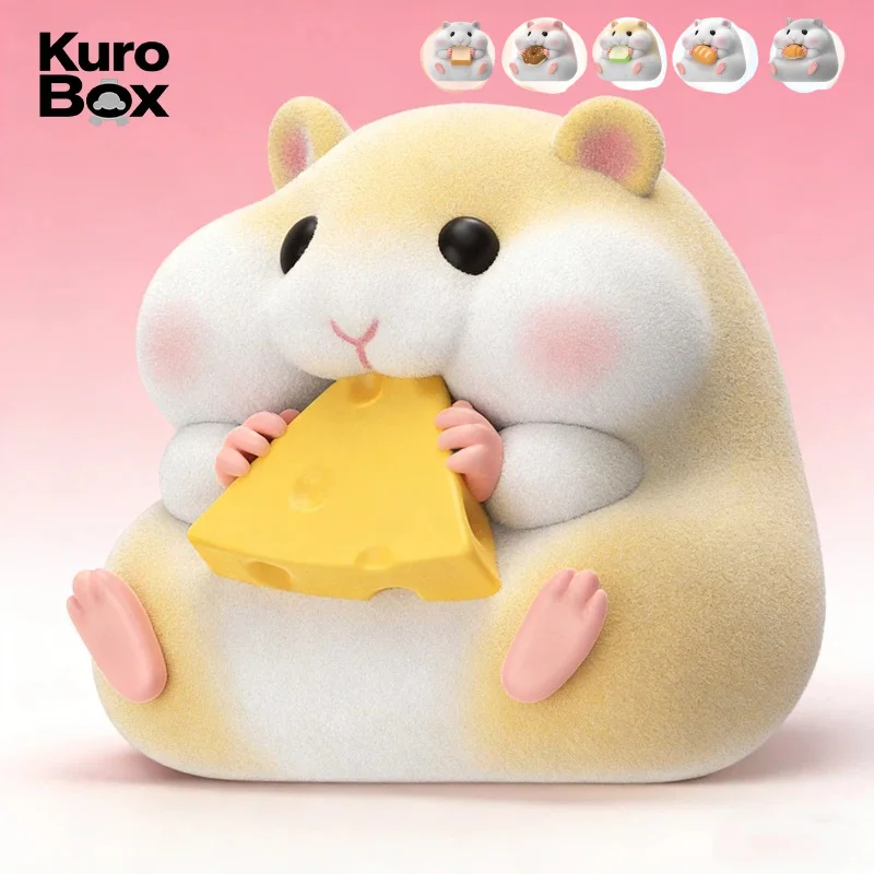 

6cm Lucky Cute Soft Hamster Figure Series 2 Foodie Hamster Gashapon Blind Box Collectible Toy Desk Decoration Gift Toys
