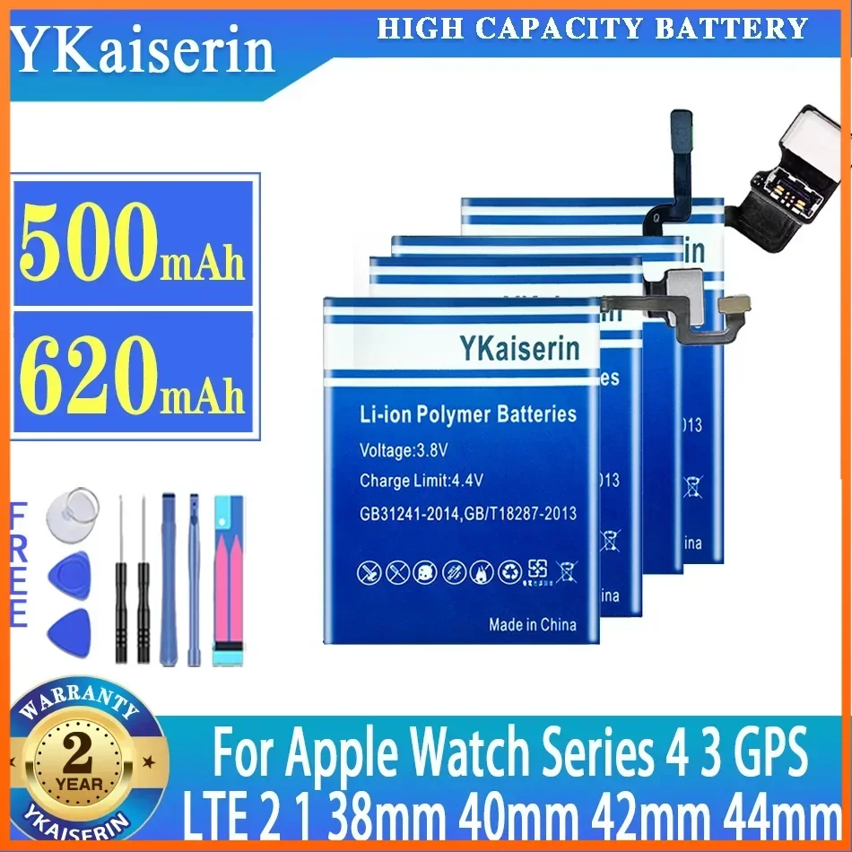 

YKaiserin Battery For Apple Watch iWatch Series 1 2 3 4 GPS + LTE 2 1 38mm 40mm 42mm 44mm S4 S3 S2 S1 Batterij