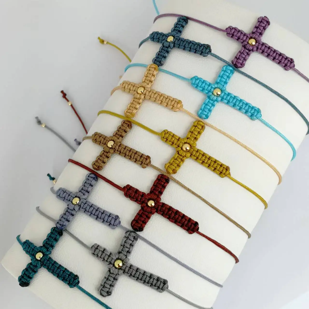 65 Colors Summer Macrame Handmade Cross Design Classic Braided Bracelet Ladies Best Gift Charm Jewelry Simple