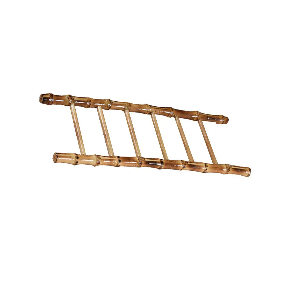 Handcrafted Mini Bamboo Ladder Photo Prop Texture for Tea Room Decor Studio Backdrop Bamboo Ladder Ornaments Home Decor