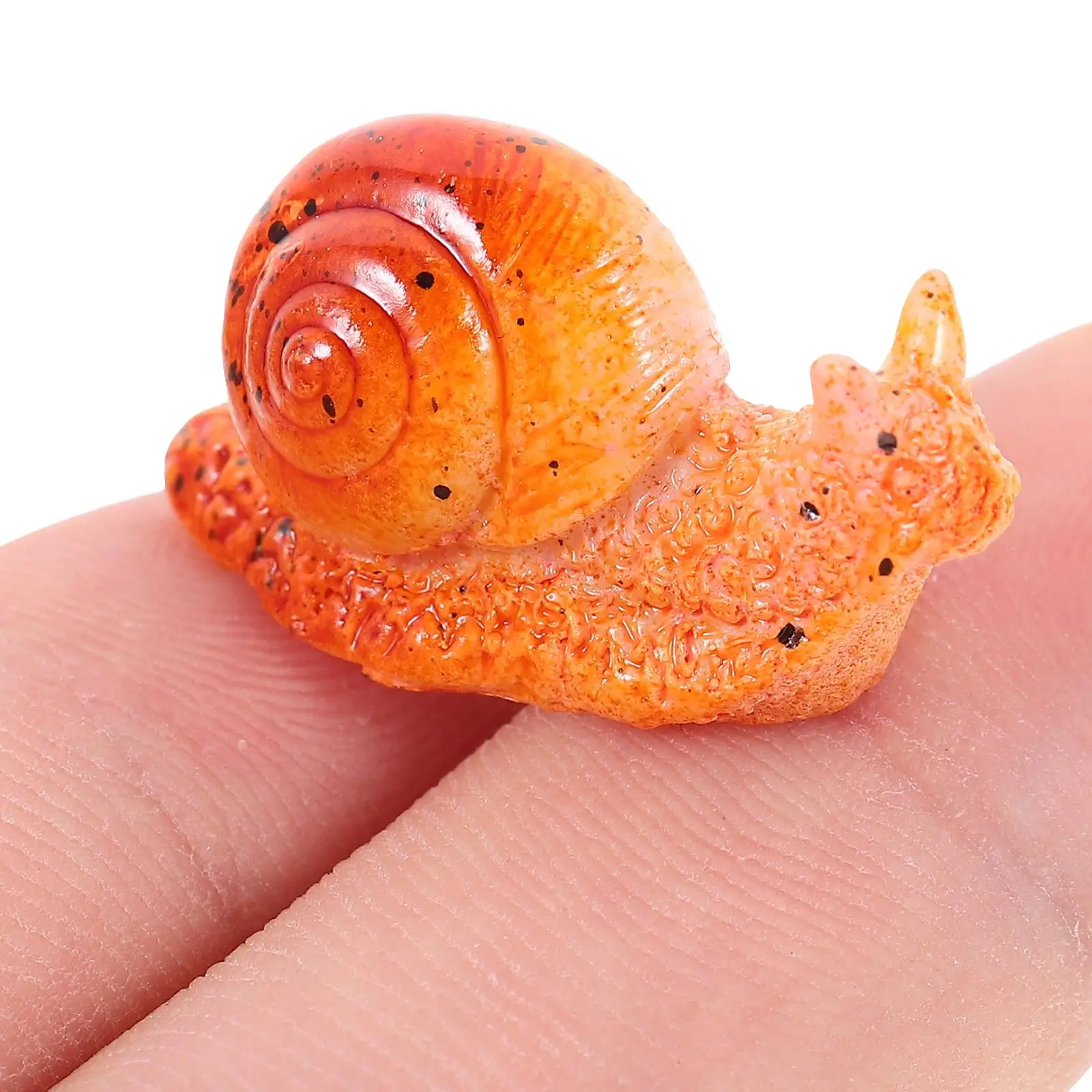 

7pcs Snail Decoration Micro Landscape Ornaments Snail For Garden Resin Shape Light Brown Mini Statue Garden Lovely