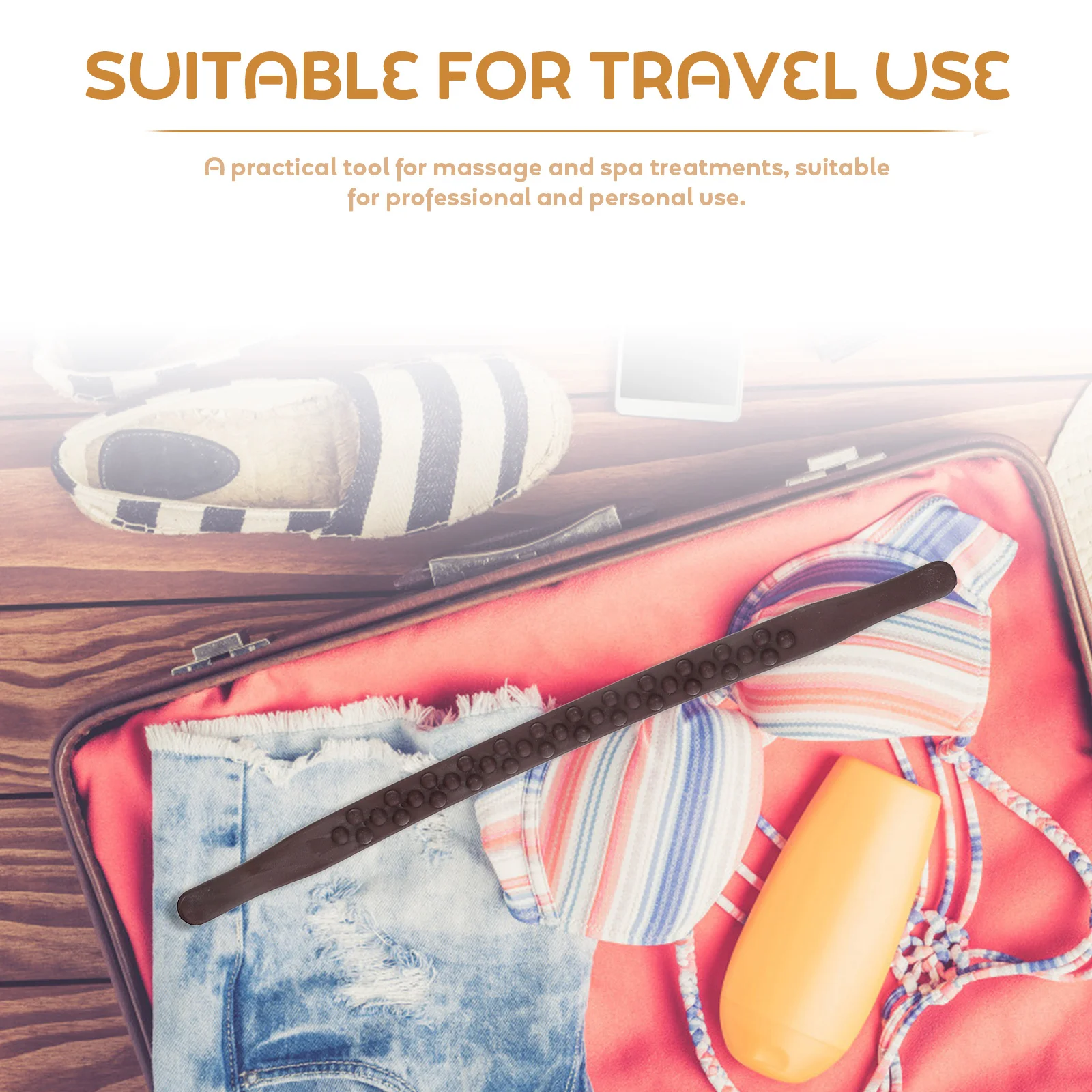 

2 шт., 37 бусин, массажная палочка Гуа Ша, многофункциональный массажер для тела, пластиковый роликовый инструмент для спины, палочки для сообщений, инструменты Гуа Ша