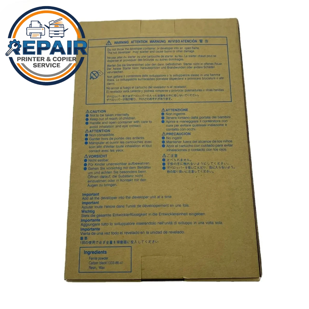 Oryginalny developer DV614 do KONICA MINOLTA C1060 C1060L C1070 C1070L C2060 C2060L C2070 C2070L, proszek żelazny DV-614 — zdjęcie produktu 2