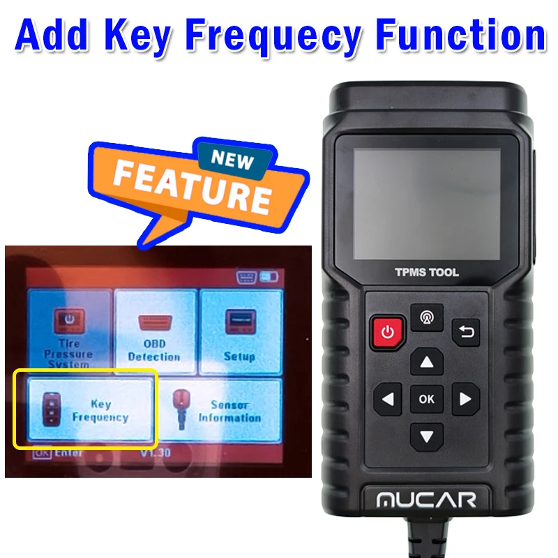 MUCAR T90 TPMS Add Key Frequecy New Function Car Tire Pressure Program Tool Detector 2in1 315MHz 433MHz Better ThinkCar T90 G2