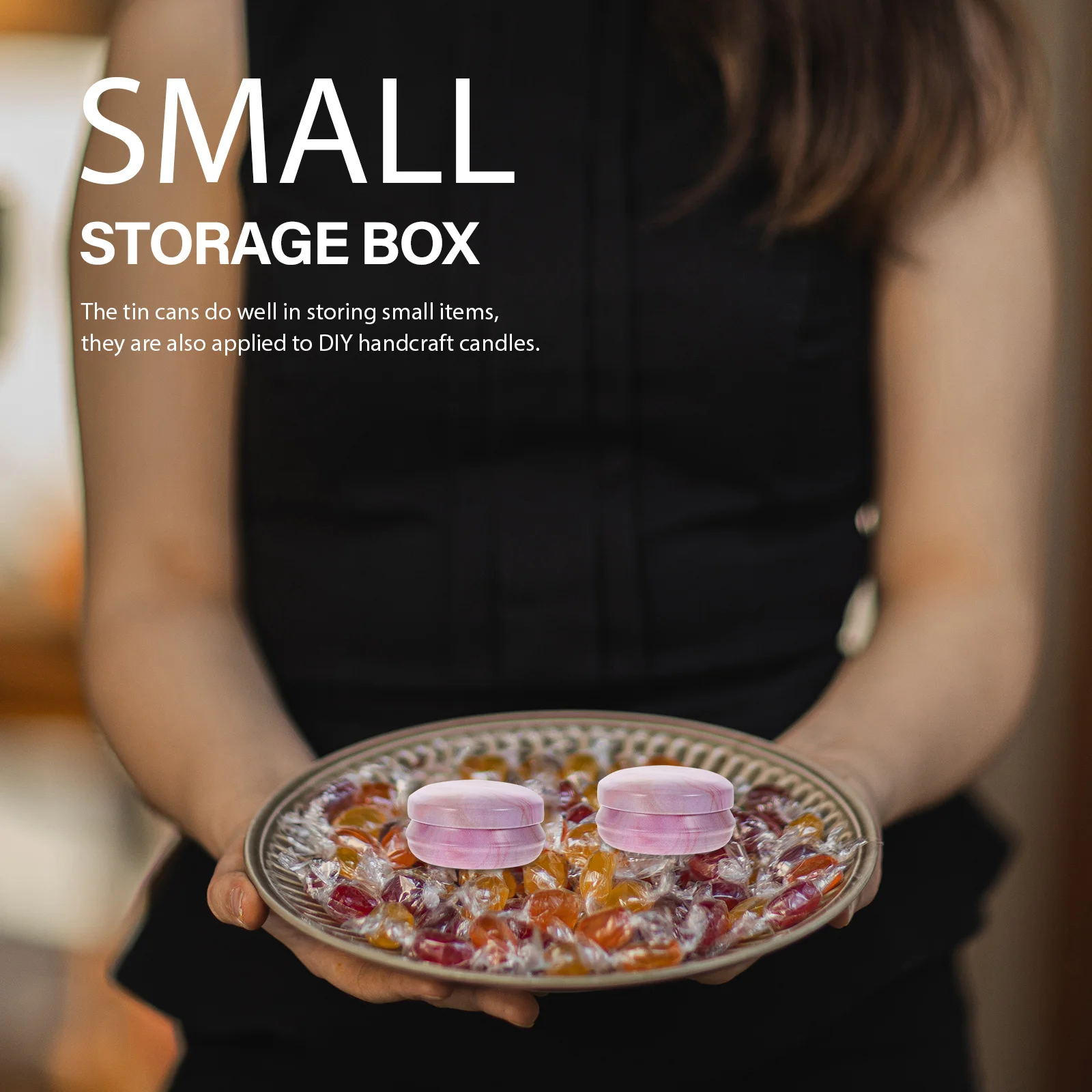 

12Pcs Mini Aromatherapy Tin Case Creative Printed Storage Box for Pills Candy Beads Makeup Travel Container