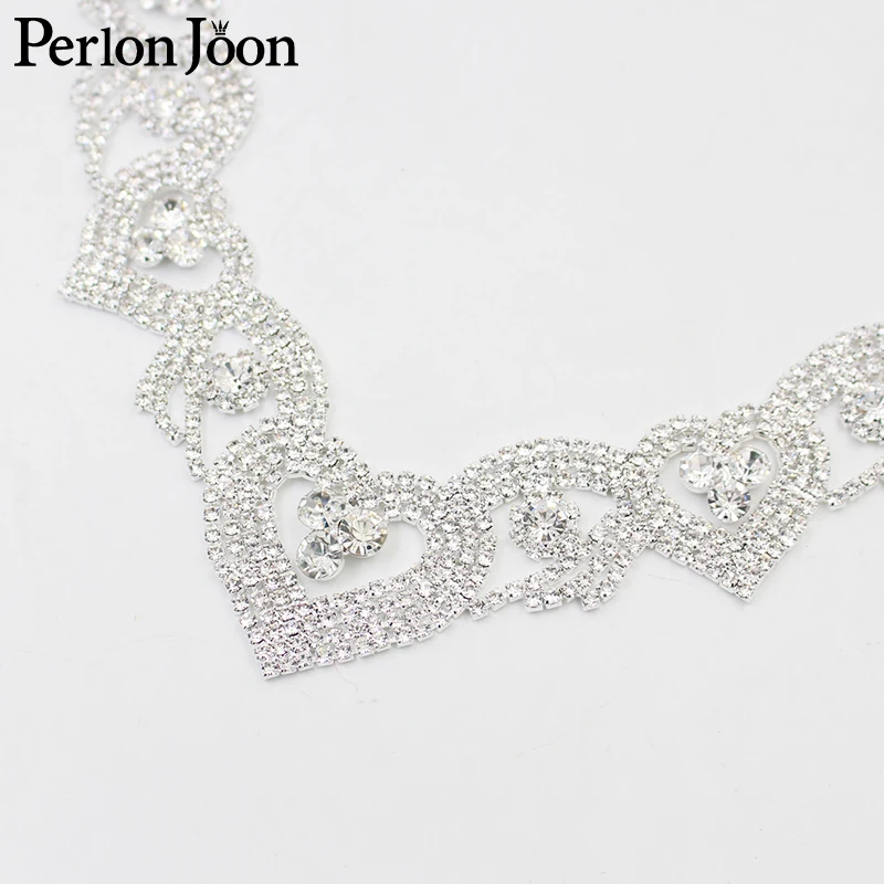 Rhinestone Crystal Patch For Wedding Dress AB Color Welding DIY applique necklace Necklin Hand Sewing Clothing Accessories YL004