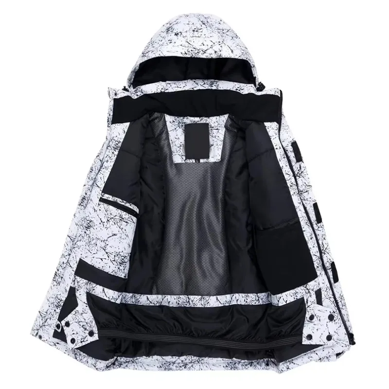 STLF جاهزة للجنسين شعار مخصص مقاوم للماء بدلة تزلج النساء على الجليد ملابس رسمية سترة للرجال ملابس الثلوج #5